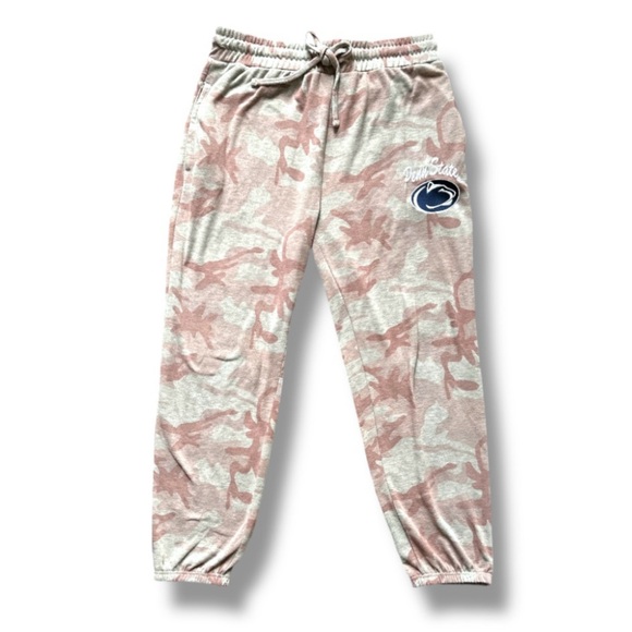 Penn State Nittany Lions Pink Gray Camo Joggers Sweatpants Women’s Size Large - Picture 1 of 16
